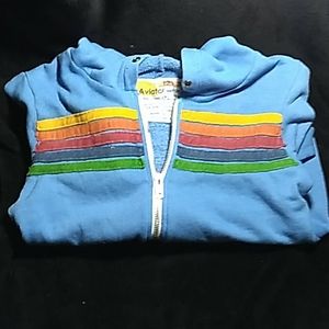 AVIATOR NATION jacket/full zip/blue/rainbow stripe